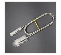 Yvxotrxnk Cepillo de limpieza de acuario de doble cabeza, de acero inoxidable, flexible, tubo de agua, tubo de lirio y tubo de aire, juego completo de limpiador de tubos de peces (blanco, 90 cm)
