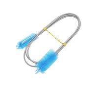 Yvxotrxnk Cepillo flexible de doble cara para acuario, limpiador flexible para lirio y pantalones de filtro, tubo de acero inoxidable para mantener la claridad del agua (azul, longitud 155 cm)