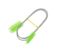 Yvxotrxnk Cepillo flexible de doble cara para acuario, limpiador flexible para lirio y pantalones de filtro, tubo de acero inoxidable para mantener la claridad del agua (verde, longitud 90 cm)