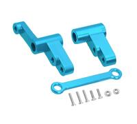 Yvxotrxnk CNC Metal Steering Assembly Upgrade Kit, High Precision Steering Group & Linkage for 1/14 Scale RC Car, Heavy Duty Modification Parts to Steering Slop(Blue)