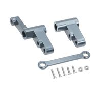 Yvxotrxnk CNC Metal Steering Assembly Upgrade Kit, High Precision Steering Group & Linkage for 1/14 Scale RC Car, Heavy Duty Modification Parts to Steering Slop(titanio)