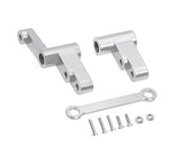 Yvxotrxnk CNC Metal Steering Assembly Upgrade Kit, High Precision Steering Group & Linkage for 1/14 Scale RC Car, Heavy Duty Modification Parts to Steering Slop(Silver)
