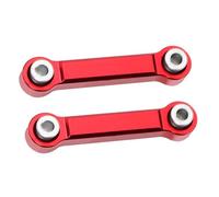 Yvxotrxnk CNC Metal Steering Assembly Upgrade Kit with Bearings for 1/14 Scale RC Car, High Precision Steering Linkage Group to Play & Improve Control (Linkage Red)