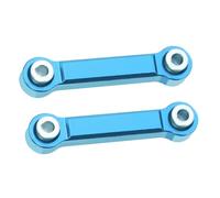 Yvxotrxnk CNC Metal Steering Assembly Upgrade Kit with Bearings for 1/14 Scale RC Car, High Precision Steering Linkage Group to Play & Improve Control (Linkage Blue)