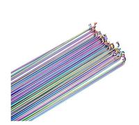 Yvxotrxnk Coloridos tacos de acero inoxidable de 14 g, J-Bend o Straight Pull 259-293 mm para ruedas de bicicleta de montaña y carretera de 26/27,5/29", juego de actualización y reparación estética