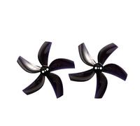 Yvxotrxnk D63-5 2.5 pulgadas 5-Blade PC Hélices de 1,5 mm Shaft for RC FPV Racing Drone, 4 pares de 8 piezas Tri-Blade Prop for 95XV3 for Cinewhoop, High Thrust 63 mm Prop for 2.5inch Quad (Black)