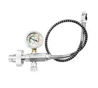 Yvxotrxnk Estación de llenado de aire de alta presión, adaptador de carga DIN G5/8 para tanques de buceo HPA, 6000 psi, 400 bar, acero inoxidable, válvula de blanqueo integrada con montaje de