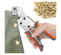 Yvxotrxnk Grommet - Juego de herramientas con puntas plateadas de 6/10 mm, perforadoras de agujeros manuales, prensa manual para cuero, lona, lona, proyectos de bricolaje y ropa (B)