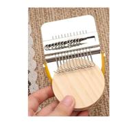 Yvxotrxnk Handtapestry Wood Loom & Darning Machine, 1 set Complete Weaving Tools with Small Frame for Mending Clothes and Jeans, 2 in 1 Knitting and Repair Loom Kit for Beginners (14 hooks)