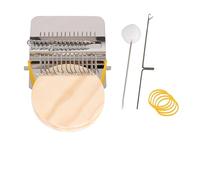 Yvxotrxnk Handtapestry Wood Loom & Darning Machine, 2 en 1 Small Frame Weaving Tool for Mending Clothes and Jeans, Portable Repair Loom Kit with Accessories for Beginners (14 pins)