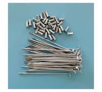 Yvxotrxnk Juego de 36 estacas de bicicleta eléctrica con boquillas, 12 G 2,6 mm de acero para reparación de ruedas de bicicleta, 60 mm a 305 mm, longitud ajustable (80 mm)