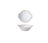 Yvxotrxnk Juego de platos pequeños de cerámica con bordes dorados, multiuso para salmuera y cuenco de salsa para olla caliente, sushi, encurtidos, elegantes platos para cenar en casa y temporadas