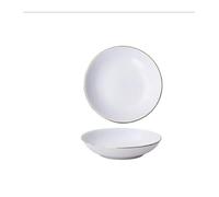 Yvxotrxnk Juego de platos pequeños de cerámica con bordes dorados, multiuso para salsa y cuenco para salsa para olla caliente, sushi, encurtidos, elegantes platos para cenar en casa y temporadas (como