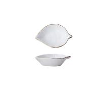 Yvxotrxnk Juego de platos pequeños de cerámica con bordes dorados, salsa y cuenco para salsa para olla caliente, sushi, encurtidos, elegantes platos para cenar en casa y temporadas (como se muestra en