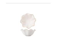 Yvxotrxnk Juego de platos pequeños de cerámica con bordes dorados, salsa y cuenco para salsa para olla caliente, sushi, encurtidos, elegantes platos para cenar en casa y temporadas (As Shown 16)