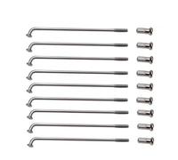 Yvxotrxnk Para tacos de bicicleta con 36 unidades, 12 G 2,6 mm de acero para bicicletas eléctricas y ruedas de bicicleta, 60 - 305 mm, longitud ajustable de plata (130 mm)