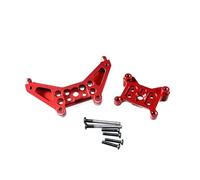 Yvxotrxnk Piezas de actualización de metal para coche a escala 1/14, juego de brazo oscilante de aluminio CNC con soporte de torre de choque y poste corporal, kit de modificación de suspensión