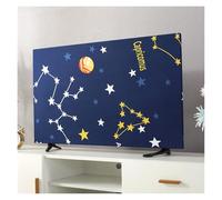 Yvxotrxnk Universal Hanging TV Dust Cover for 43 50 55 65 Inch Screens, Soft Fabric Anti-Dust Protector for Household LCD LED Flat Screen Televisions, Wall Mounted Accessory (Constelación, 19 pulgadas