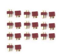 Yvxotrxnk XT30 XT30U XT60 XT60H XT90 EC2 EC3 EC5 T Plug Battery Connector Set | Male Female Gold Plated Banana Plug for RC Parts, Lipo Battery, Drone, ESC, Car, Airplane (T Plug 10 Pair)