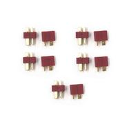 Yvxotrxnk XT30 XT30U XT60 XT60H XT90 EC2 EC3 EC5 T Plug Battery Connector Set | Male Female Gold Plated Banana Plug for RC Parts, Lipo Battery, Drone, ESC, Car, Airplane (T Plug 5 Pair)