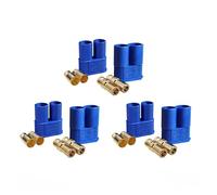 Yvxotrxnk XT30 XT30U XT60 XT60H XT90 EC2 EC3 EC5 T Plug Battery Connector Set | Male Female Gold Plated Banana Plug for RC Parts, Lipo Battery, Drone, ESC, Car, Airplane (EC8 3 Pair)