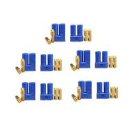 Yvxotrxnk XT30 XT30U XT60 XT60H XT90 EC2 EC3 EC5 T Plug Battery Connector Set | Male Female Gold Plated Banana Plug for RC Parts, Lipo Battery, Drone, ESC, Car, Airplane (EC5 5 Pair)
