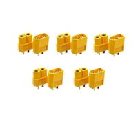 Yvxotrxnk XT60 macho Bullet Connector Set | Plugs ESC para RC Model Aircraft, FPV Racing Drone, F450 Quadcopter, Multi-Axis UAV | Conectores universales para hobby (5 pares XT60 G M)