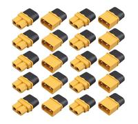 Yvxotrxnk XT60H Connector with Protective Sheath Housing, 5/10 Pairs Male & Female Plug Set for Soldering, Gold Plated for RC LiPo Battery, Drone, FPV Car Airplane DIY (10 pares XT60H)