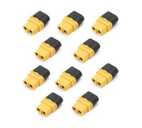 Yvxotrxnk XT60H Connector with Sheath Housing, 5/10 Pairs Male & Female Plugs for Soldering, High Current RC LiPo Battery Plug for Car, FPV Drone, Airplane DIY (10pcs XT60H Female)