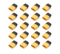 Yvxotrxnk XT60H Connector with Sheath Housing, 5/10 Pairs Male & Female Plugs for Soldering, High Current RC LiPo Battery Plug for Car, FPV Drone, Airplane DIY (20pcs XT60H Male)