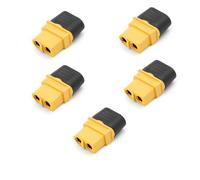 Yvxotrxnk XT60H Connector with Sheath Housing, 5/10 Pairs Male & Female Plugs for Soldering, High Current RC LiPo Battery Plug for Car, FPV Drone, Airplane DIY (5pcs XT60H Female)