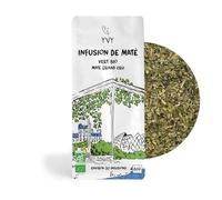 YVY MATÉ Té Orgánico Mate Verde Grande Crudo 80g | Sin Ahumado | Sin Tallo | Libre de Polvo | Mate Orgánico y Justo | Sin Amargura | Té Mate Dulce, Fresco y Vegetal | Aproximadamente 30 Infusiones