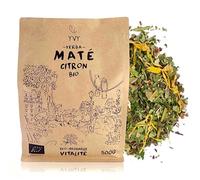 YVY Mate Yerba Mate Bio Limón 500 g | Mate orgánico y sin ahumar | Sin varilla | Mate suave, refrescante y tonificante | Ideal para consumo diario | Bebida cafeína