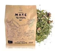 YVY MATE Yerba Mate Bio Tropical 500g | BIO, Feria y Sin Humo | Sin Tallo | Mate suave, afrutado y tonificante | Ideal para consumo diario | Bebida afrutada energizante