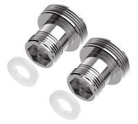 Yvyan Adaptador de grifo M16 a M22-2 unidades, adaptador de rosca doble para rosca exterior M16 (≈15,5 mm) y M22 (≈21,5 mm) para filtro de agua de aireador de cocina (M22-M16)