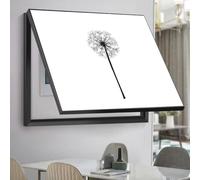 YVYKFZD Gabinete de Cubre Cuadro Eléctrico, Tapa Cuadro Eléctrico Decorativo montada en la pared, Cuadros para Tapar Cuadros Electrico oculto, medidor eléctrico pintura(Black H,45x35cm/17.7"x13.8")