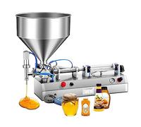 YVYKFZD Máquina De Llenado De Líquidos En Pasta, Llenadora De Botellas Semiautomática Horizontal Ajustable, Llenado De Líquidos Neumática De Acero Inoxidable De Cabezal Simple, Para Alimentos (Size :