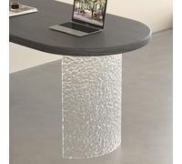 YVYKFZD Patas de Mesa acrílicas, Patas para Mesa Resistentes, para Muebles flotantes semicirculares, Base de Pata Escritorio de Repuesto Simple, for mesas de Centro(Clear,2 Pcs)