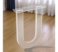 YVYKFZD Patas de Mesa de acrílico, Patas de Muebles Transparentes en Forma de U, Pata de Mesa Flotante, Base de para Muebles de Repuesto Resistente, for Sala de Estar(Clear 2 PCS,40x70cm/15.7"x27.5")