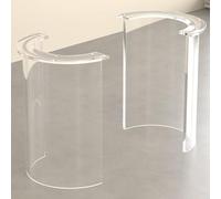 YVYKFZD Patas de Mesa de acrílico Transparente, Patas para Mesa semicirculares, para Muebles flotantes, Base de Pata Escritorio de Repuesto Simple, for Sala de Estar(Clear 2 Pcs,40x72cm/15.7"x28.3")