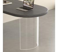 YVYKFZD Patas de Mesa flotantes, Patas para Mesa de acrílico Transparente, para Muebles semicircular, Base de Repuesto Pata Escritorio, for proyectos de Bricolaje, Bar(Clear,2 Pcs)