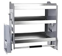 YVYKFZD Puesto de Mercado móvil, Carrito de Comida Callejera de Madera con Ruedas, Puesto de Vendedor Plegable for Exteriores, Carrito de Exhibición for Calle y Eventos(Blue 1,120cm/47.2")