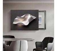 YVYKFZD Tapa Cuadro Eléctrico Decorativo simple, Cubre Cuadro Eléctrico push-pull, Cuadros para Tapar Cuadros Electrico montadas en la pared, medidor eléctrico pintura(Left B,70x50cm/27.5"x19.6")