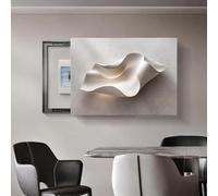 YVYKFZD Tapa Cuadro Eléctrico Decorativo simple, Cubre Cuadro Eléctrico push-pull, Cuadros para Tapar Cuadros Electrico montadas en la pared, medidor eléctrico pintura(Right A,80x60cm/31.5"x23.6")