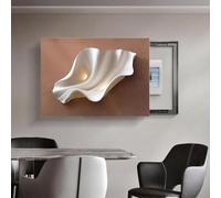 YVYKFZD Tapa Cuadro Eléctrico Decorativo simple, Cubre Cuadro Eléctrico push-pull, Cuadros para Tapar Cuadros Electrico montadas en la pared, medidor eléctrico pintura(Left F,60x45cm/23.6"x17.7")