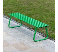 YVZYLXH Banco de Jardín Exterior de Acero, Banco Metálico Resistente for Terraza y Parque, Mueble de Exterior for Espacios Públicos y Entrada(Green)