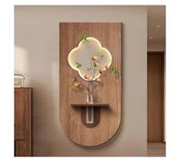 YVZYLXH Decoración de Pared Moderna 3D con LED,Cuadro Decorativo con Textura de Arena Artesanal y Plantas Artificiales,Escultura de Pared for Salón, Dormitorio y Pasillo(Brown-b,80x40cm/31.5x15.7)