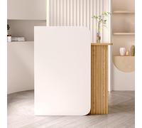 YVZYLXH Mostrador recepcion Recepciones peluqueria Mostrador Tienda con cajones mostrador de Caja pequeño mostrador de recepción Moderno for salón Sala de recepción Oficina(White Wood,80x95x45cm)