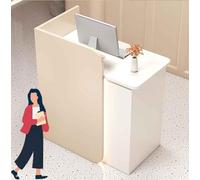 Ywanwj 120cm Grandes Mostradores De RecepcióN Mesa Bar MDF, Recepciones Peluqueria, mostrador Frontal con cajón Amplio Espacio de Almacenamiento para Salas empresariales, Pastelerías, Tiendas de Ropa
