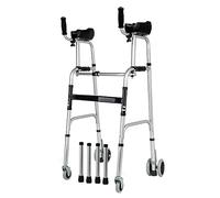 Ywanwj Andador Caminador Plegable para Ancianos, Andadores para Ancianos con Asiento, Aluminio, Plegable, Altura regulable, 4 apoyos, Personas mayores, Andador para adultos